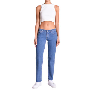 Sale In Womeswear: A 99 Low Straight Cecilia Organic Mid Blue