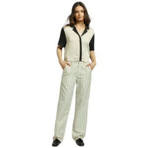 Under 100: Bedford Pant - Whitecap/Washed Black Pinstripe
