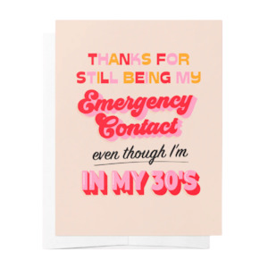 Emergency Contact - Pink For Mum Greeting Card