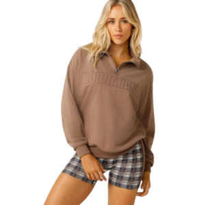 Lorna Jane: Iconic Quarter Zip Sweat - Cedar