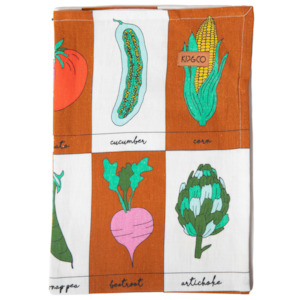 Kip Co: Vegie Box Linen Tea Towel