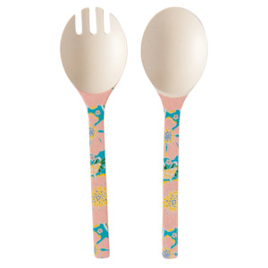 Tumbling Flowers Salad Servers Set