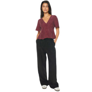 Sale In Womeswear: Alix SS Shift Top - Dark Cherry