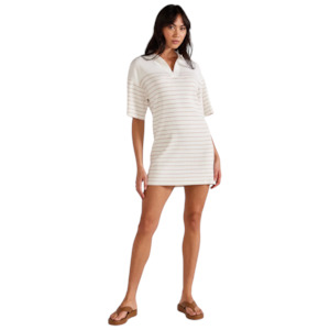 Kiana Stripe Knit Polo Dress