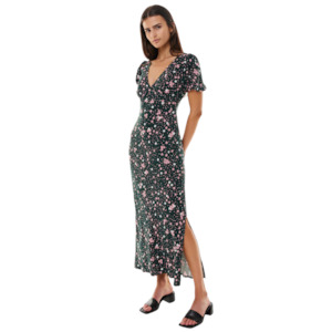 Sale In Womeswear: Venice Floral Shift Midi Dress - Green