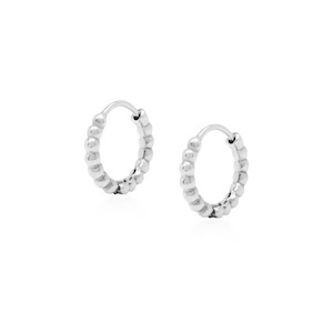 Sale In Womeswear: Solaris Huggie Hoop Earrings - Silver
