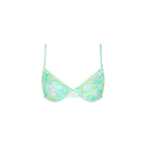 Under 100: High Leg Thong Bikini Bottom - Hibiscus Fizz