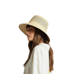 Jewellery Accessories: Lopez Panama Straw Bucket Hat - Catalina Sand
