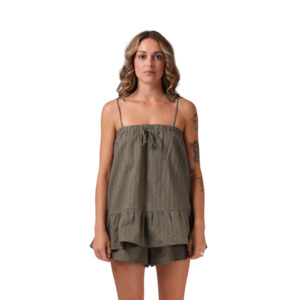 Tilly Top - Olive Textured