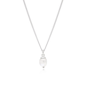 Sale In Womeswear: Margot Pearl Necklace - Silver