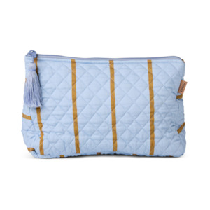 Bath: Como Stripe Quilted Cotton Toiletry Purse One Size