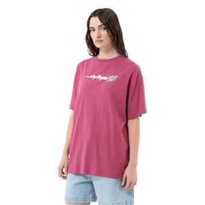 Flaming Dice Dot Flash Women's T-shirt Dusk Pink