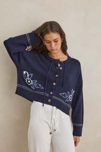 Ravello Knit Cardigan - Navy