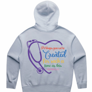 Relaxed Pullover Long Sleeve Hoodie - Perhaps You Were Created For Such A Time A&hellip;