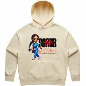 Relaxed Pullover Long Sleeve Hoodie - Make A Difference, Scrub Life Design - IPAMO