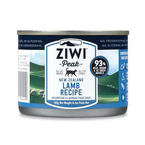 cans: Ziwi Peak Canned Lamb Recipe Cat Food 185g