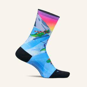 Socks: Feetures Elite Light Cushion Mini Crew - Limited Edition - Ski Rex