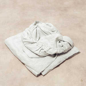 Frontpage: Sky Blue Linen Fitted Sheet