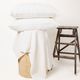 Ivory White Linen Flatsheet Set
