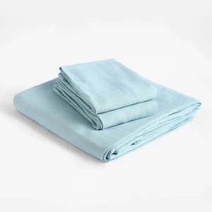 Flat Sheets: Aqua Indulgence Linen Flatsheet Set