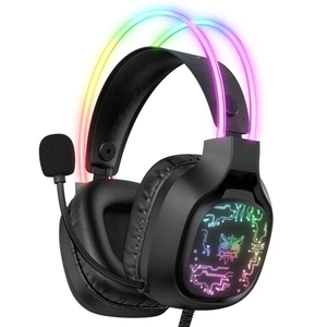 ONIKUMA X22 USB + 3.5mm Colorful Light Wired Gaming Headset with Mic, Cable leng&hellip;