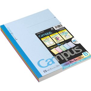 Notebooks: Kokuyo Campus Notebook -Pack of 5 - 6 mm Lined with Dots - 30 Sheets - B5