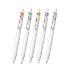 Pens Pencils Art Supplies: Uni-ball One Gel Pen - 0.38 mm - 5 New Colors - Limited Edition