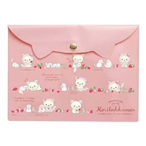 Folders: San-X A5 Size Case - Korilakkuma and Strawberry Cat B