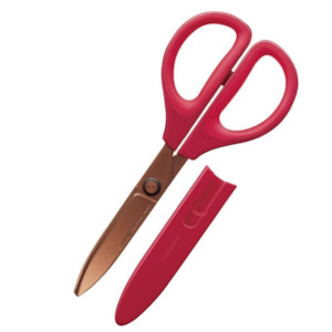 Kokuyo HASA Glueless Scissors - Titanium - Red