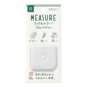 Midori XS Tape Measure - 1.5 m - White