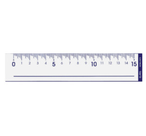 Rulers: Kokuyo Convex Wave Scale Ruler - 15 cm