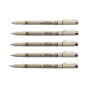 Comic Manga Pens: Sakura Pigma Micron Fineliner Pen - Black Ink