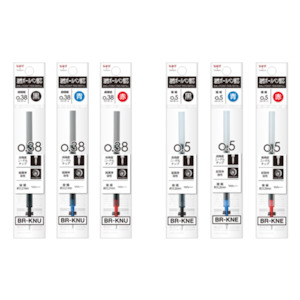 Tombow Monograph Light Ballpoint Pen Refills - Black / Blue / Red Ink - 0.38 mm / 0.5 mm