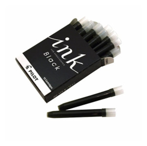 Ink Cartridges: Pilot IRF-12S Ink Cartridge - 12 Cartridges - Black Ink