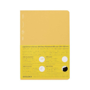 Stalogy: Stalogy Editor's Series 365 Days Notebook - 184 Sheets - Grid - B6 - Yellow
