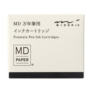 Midori MD Fountain Pen Cartridge - 6 Pieces - Black
