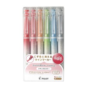Pilot FriXion Natural Color Highlighter - 6 Color Set - Erasable