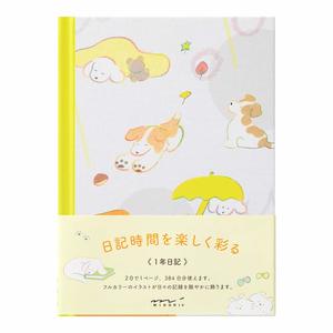 Undated Planners: Midori Undated Diary - B6 - Dog Pattern