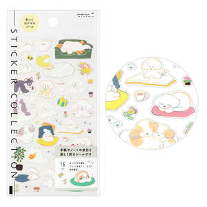 Midori Diary Sticker - Dog Pattern - Medium