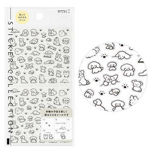 Midori Diary Sticker - Dog Pattern - Small