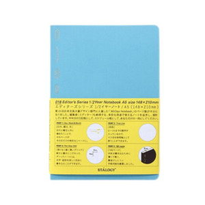 Stalogy Editor's Series 1/2 Year Notebook - 96 Sheets - Grid - A5 - Blue