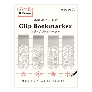 Midori Template Bookmark Clip - Floral Set