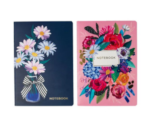 Stationery: Diesel & Dutch Notebook - Asst 2 pk Wildflowers
