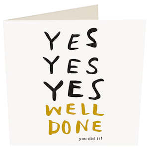 Card Greeting Cards Of All Types: Greeting Card - YES YES YES Well Done
