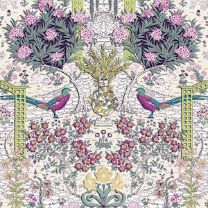 Greeting Card -  Pink Formal Garden