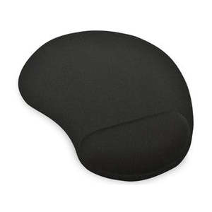 Ednet Mouse Pad with Gel Wrist Rest - Black