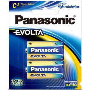 Panasonic: Panasonic Evolta C Alkaline Battery 2 Pack