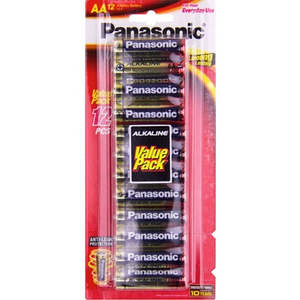 Panasonic: Panasonic AA Alkaline Battery 12 Pack