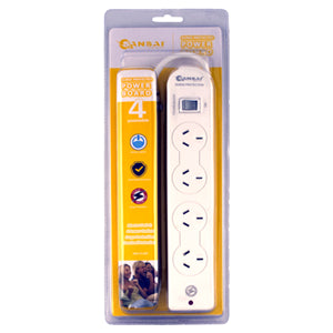 Sansai: Sansai 4 Way Surge Powerboard with Master Switch
