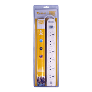 Sansai: Sansai 6 Way Surge Powerboard with Master Switch